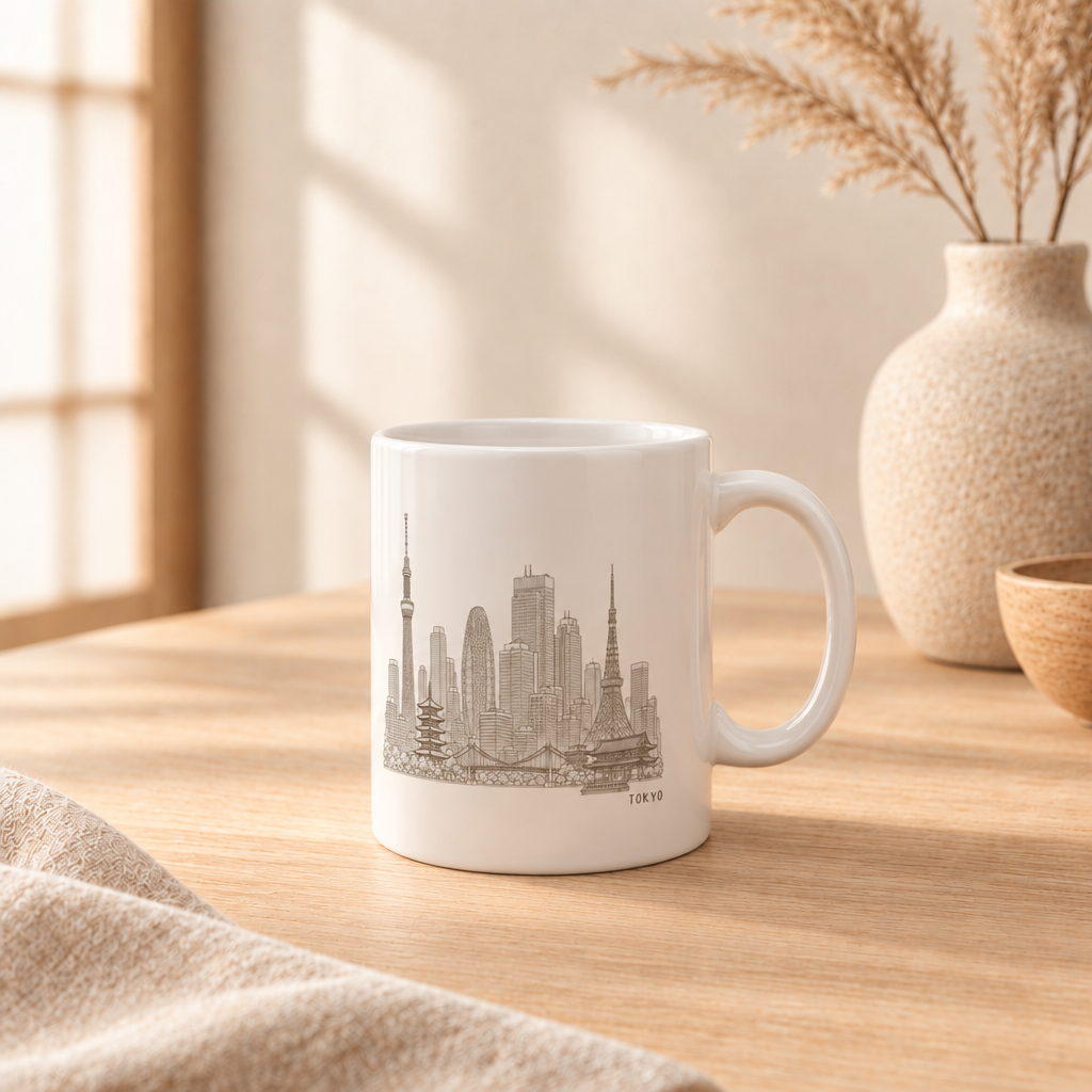 Tokyo Skyline Ceramic Mug
