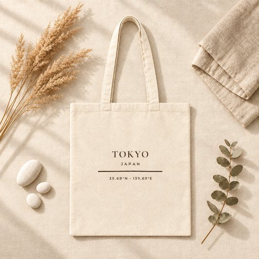 Tokyo Japan Tote Bag - Minimalist Typography
